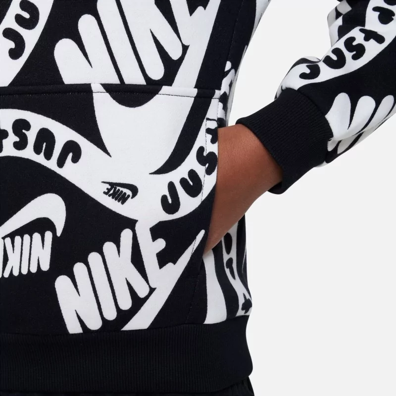 Sweat à capuche nsw si multi-logos noir garçon - Nike