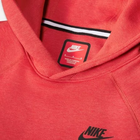 Sweat Capuche Nike Sportswear Tech Fleece Junior Rouge