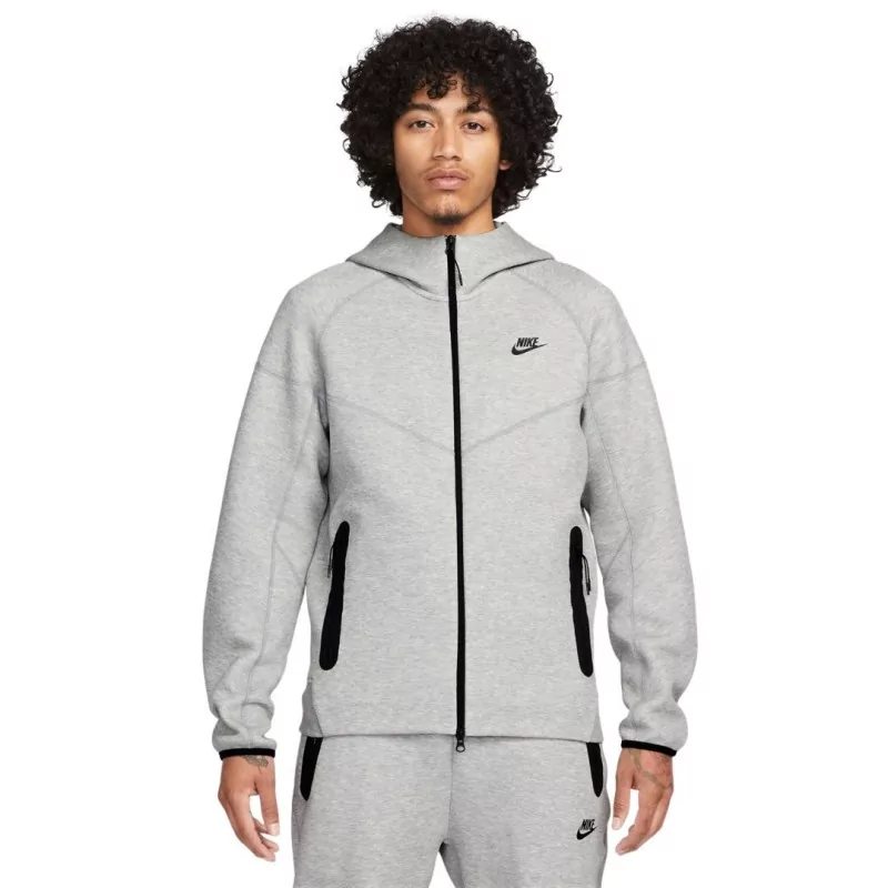Veste Capuche Nike Sportswear Tech Fleece Windrunner Gris