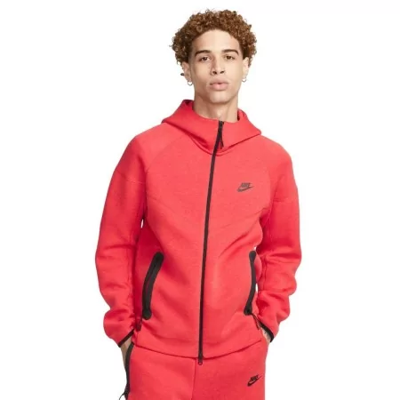 Veste Capuche Nike Sportswear Tech Fleece Windrunner Rouge