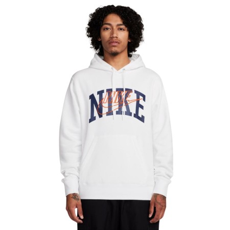 Sweat Capuche Nike Club Fleece Blanc